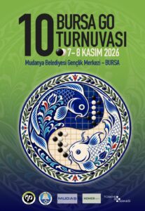 10. Bursa Go Turnuvası afişi. 7 ve 8 Kasım 2026, Mudanya Belediyesi Gençlik Merkezi, Bursa.